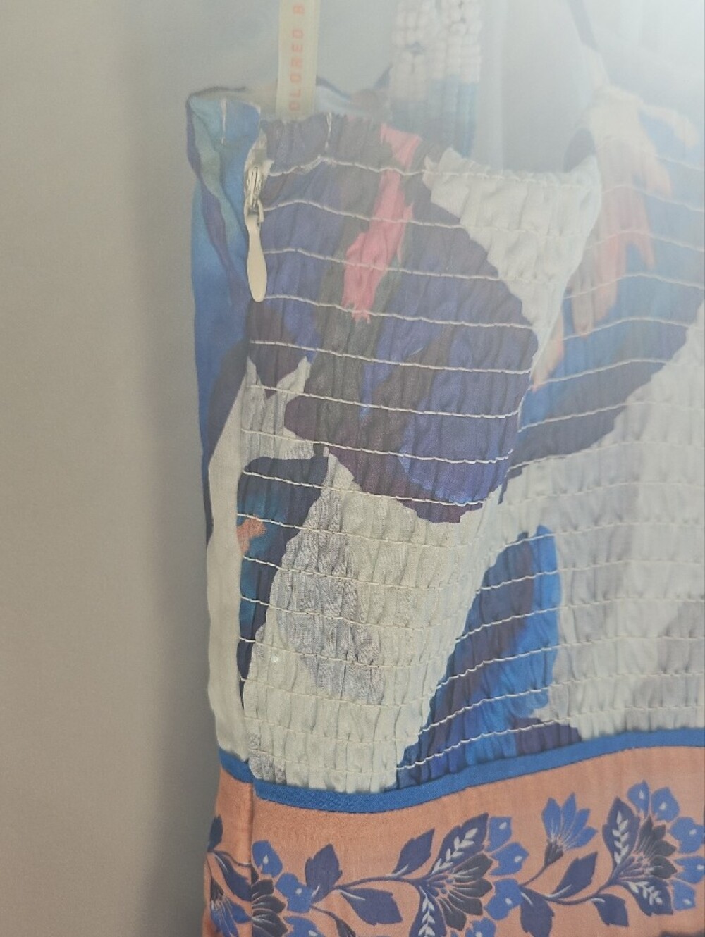 FARM Rio Blue & Pink Printed Tiered Midi Dress - Picture 5 of 6